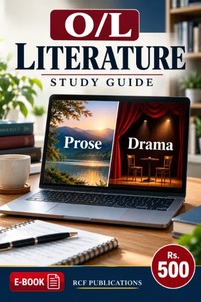 Front cover of O/L Prose & Drama Made Easy by R. C. Fernando, listing the four prose texts and two plays it covers