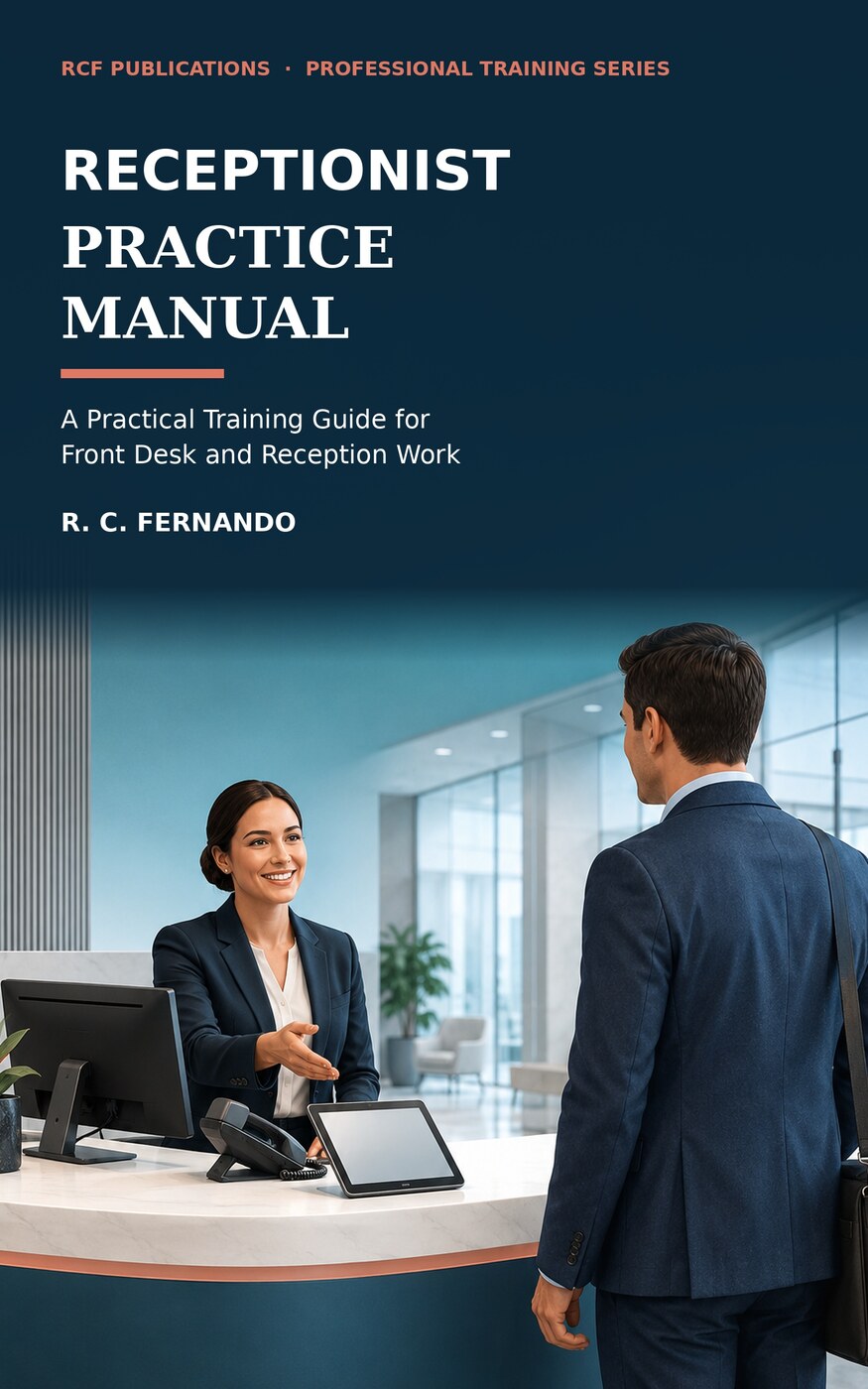 Kindle cover of the Receptionist Practice Manual by R. C. Fernando